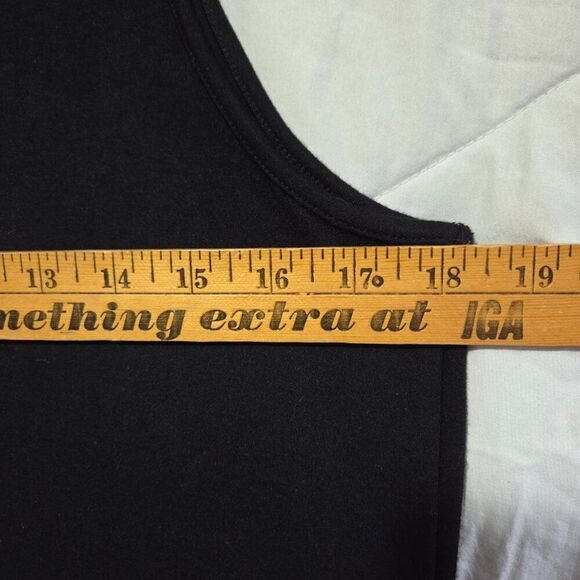 EUC ADRIENNE VITTADINI MOCK NECK BLACK MINIMALIST SLEEVELESS DRESS SIZE L - Picture 12 of 13